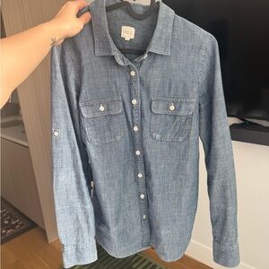 J Crew Denim Collared Long Sleeve